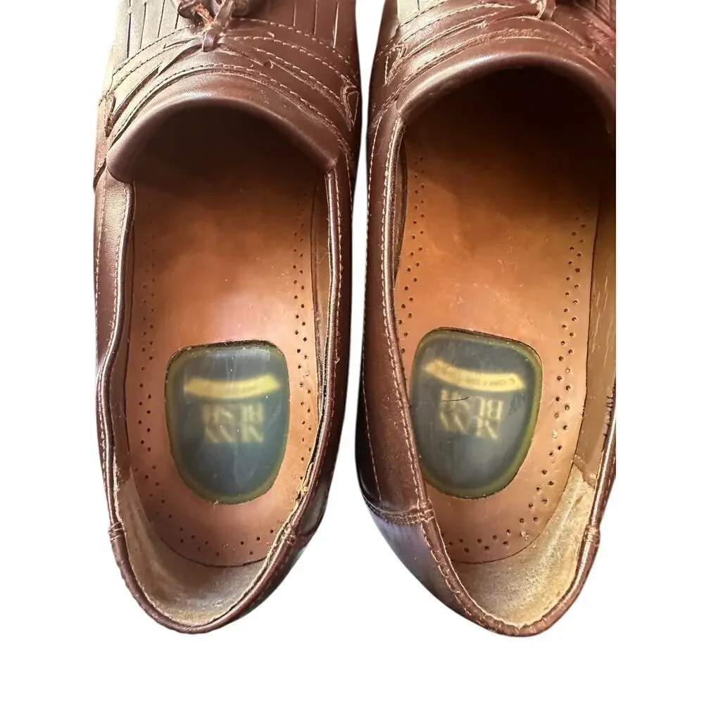 Nunn Bush Brown Leather Tassel Loafers Comfort Gel Men’s 10.5M